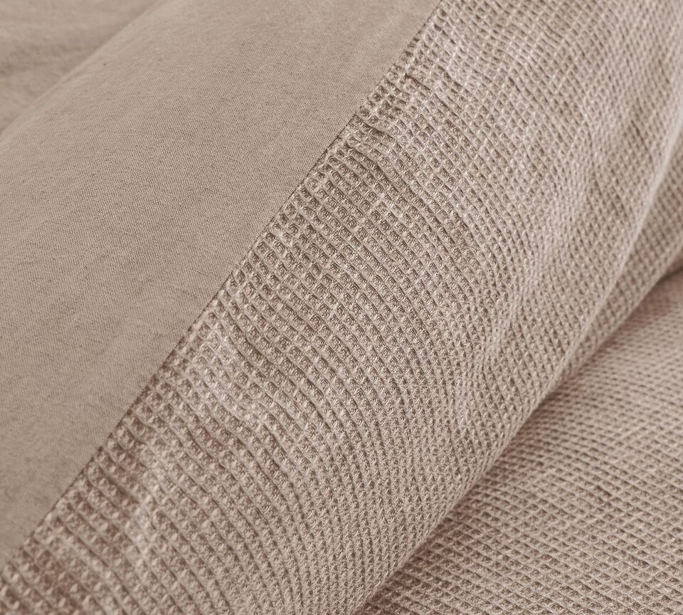 Belgian Flax Linen Waffle Duvet Cover & Shams Pottery Barn Australia